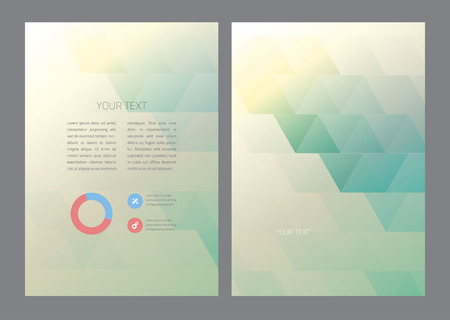 Abstract triangles Vector Brochure Template.のイラスト素材