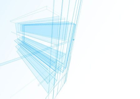 Abstract building from the lines. Vector illustrationのイラスト素材