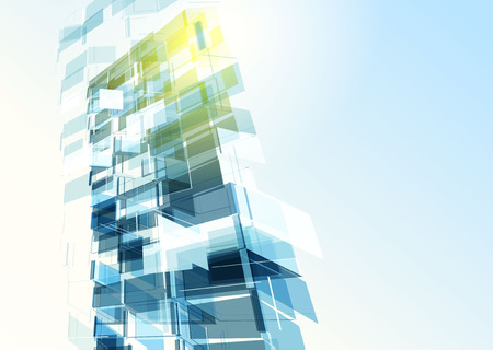 Abstract building from the lines. Vector illustrationのイラスト素材