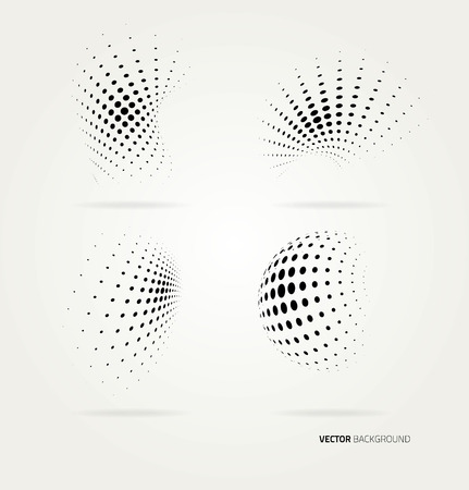 Vector halftone dots abstract background. Design templateのイラスト素材