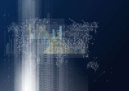 Abstract geometric technology graphic elements. Template designのイラスト素材