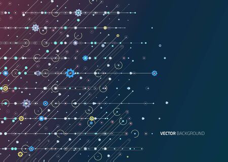 Abstract geometric technology design element. Template designのイラスト素材