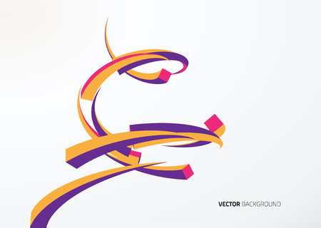 Abstract colorful background with waveのイラスト素材