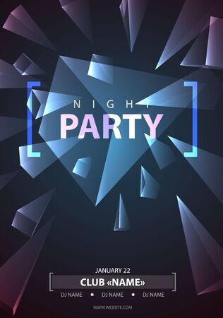 Night Disco Party Poster Backgroundのイラスト素材