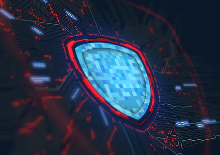 Abstract techno futuristic shield.