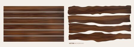 Wood plank brown texture background. Vector. Template designのイラスト素材