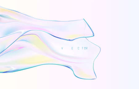 Abstract multicolored wave on a light background
