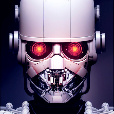 Robot man, sci-fi female artificial intelligence 3d render, illustrationの写真素材