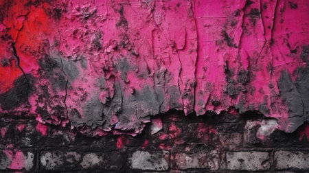 Old wall texture cement black red background. Generative Aiの素材