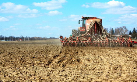 spring sowing of grain cropsの写真素材