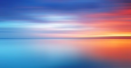 Long Exposure Effect of Colorful sunset for background の写真素材