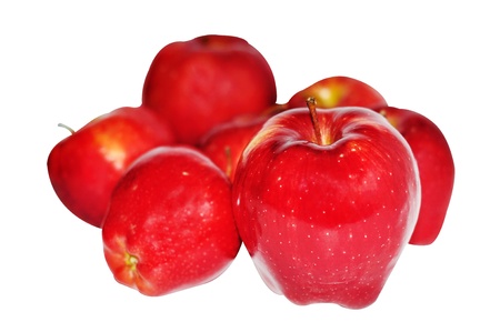 Red Apples on Whiteの写真素材