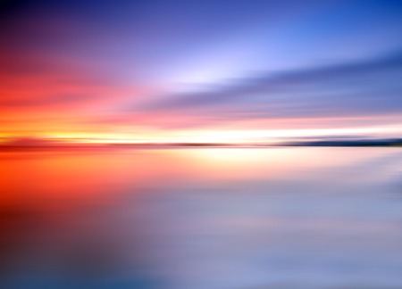Dramatic Sunset in Long Exposure の写真素材
