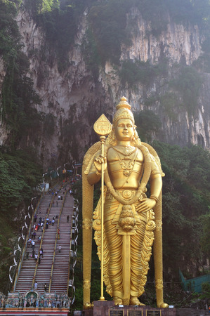 Entrance of Batu Caves, Hindu Shrine and Lord Murugan in Kuala Lumpur, Malaysia.の写真素材