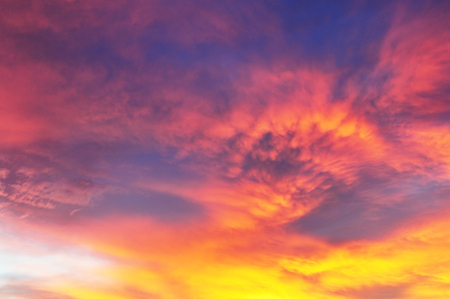 Vibrant Sunset Sky backgroundの写真素材
