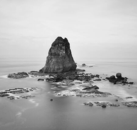 Long exposure Black and white seascapeの写真素材