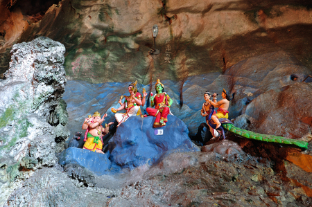 Statue of hindu God at Batu caves, Kuala-Lumpur, Malaysia. Batu Caves is one of the major tourists attraction in Kuala Lumpur, Malaysia.の写真素材