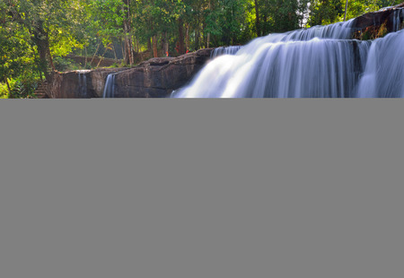 Kulen waterfall in Siem Reap, Cambodiaの写真素材