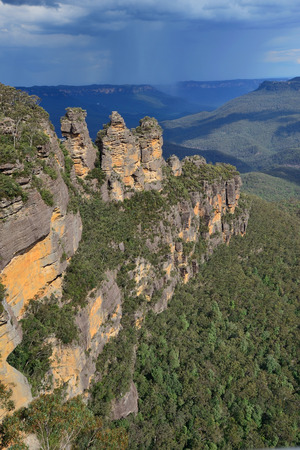 View of the Three Sisters from Echo Point, NSW, Australia.の写真素材