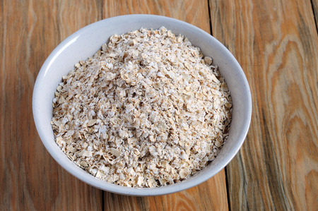 Oats on a bowlの写真素材