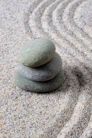 Stacked zen stones selective focusの写真素材