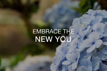 Inspirational quotes - Embrace the new you.の写真素材