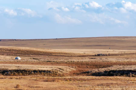 Xilamuren Grassland in Baotou Prefecture Hohhot, Inner Mongoliaの写真素材