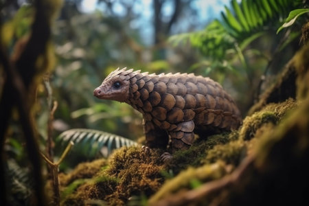 Portrait of Sunda Pangolin in the wild, Generative Aiの素材