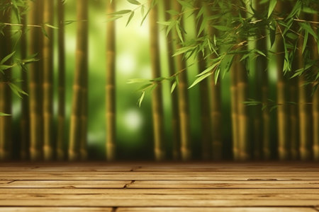 Bamboo background with copy space Generative AIの素材