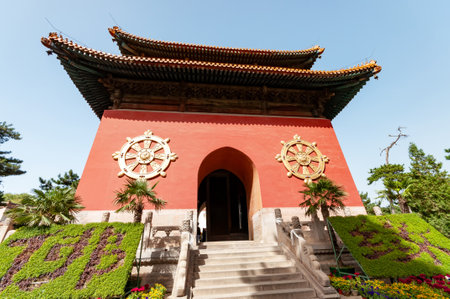 Exterior of The Putuo Zongcheng Temple in Chengde, Hebei, Chinaの写真素材