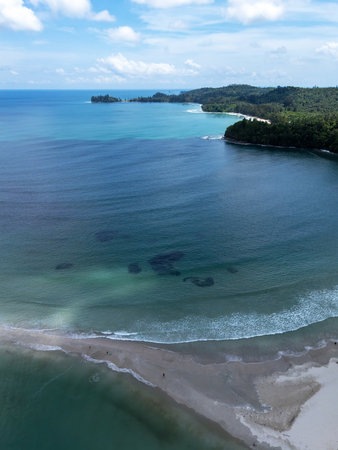 View Kelambu Beach in Kudat Sabah Borneo Malaysiaの写真素材