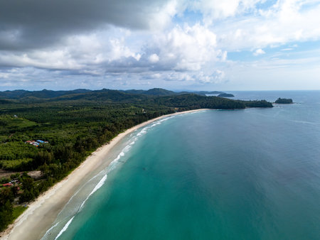 Tip of Borneo Simpang Mengayau beach Kudat Sabah Borneoの写真素材
