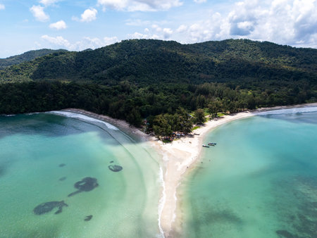 Kelambu Beach in Kudat Sabah Borneo Malaysiaの写真素材