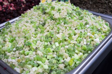 Mint Ice Tea - chopped dried fruits mix for tea preparingの写真素材