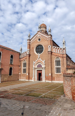 The Madonna dell'Orto church in the Cannaregio area in Venice. Italyの写真素材