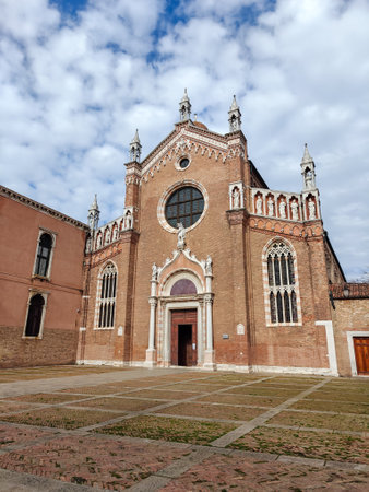 The Madonna dell'Orto church in the Cannaregio area in Venice. Italyの写真素材