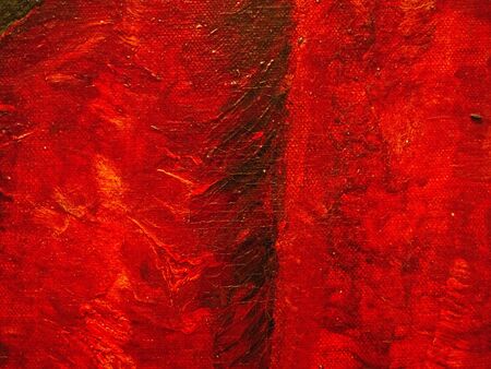 Original random abstract shapes, grungy oil paint smears on canvas textureの写真素材