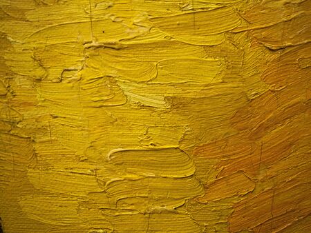 Original random abstract shapes, grungy oil paint smears on canvas textureの写真素材