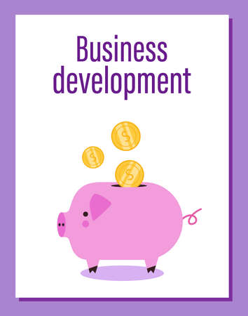 Business development and rise to success, cartoon vector illustration.のイラスト素材