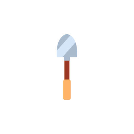 Shovel or scoop for gardening and archaeology flat vector illustration isolated.のイラスト素材