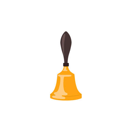 Bell percussion musical instrument, flat vector illustration isolated on white background.のイラスト素材