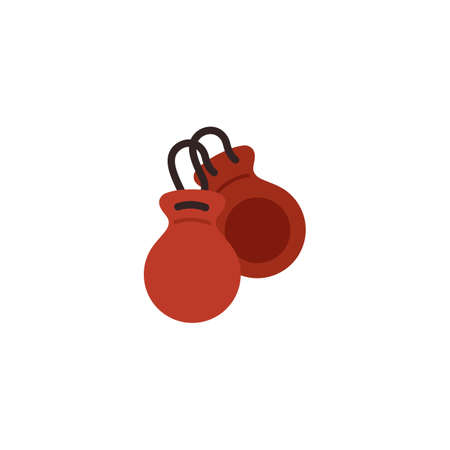 Castanets percussion musical instrument, flat vector illustration isolated on white background.のイラスト素材