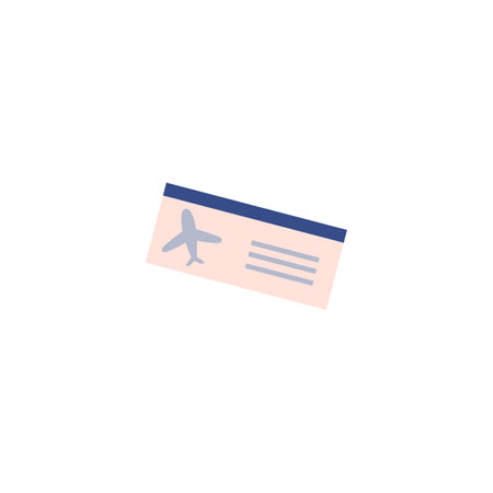 Airplane ticket flat style, vector illustration isolated on whiteのイラスト素材