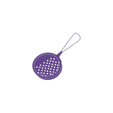 Confectionery sieve for homemade cooking, kitchen equipment for sifting flour, powder, baking tools vector isolatedのイラスト素材