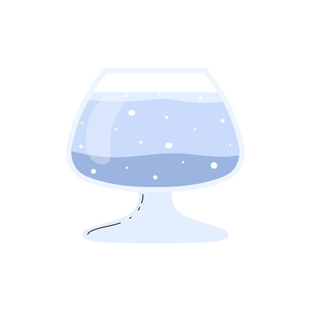Aquarium in shape of huge glass flat style, vector illustrationのイラスト素材