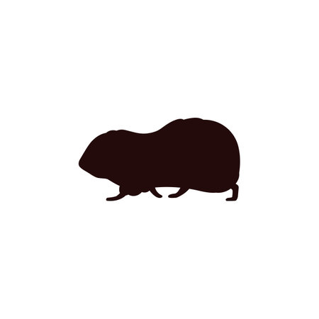 Lemming black silhouette.のイラスト素材