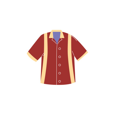 Classic bowling shirt vector illustrationのイラスト素材