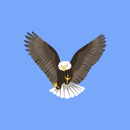 Majestic eagle in flight vector illustrationのイラスト素材