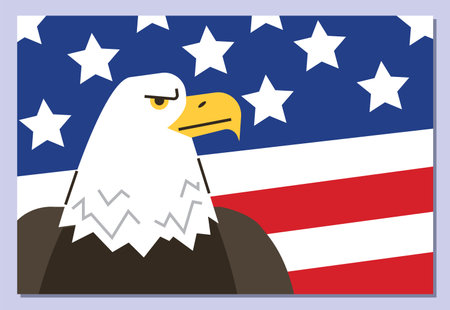 American eagle flag vector illustrationのイラスト素材