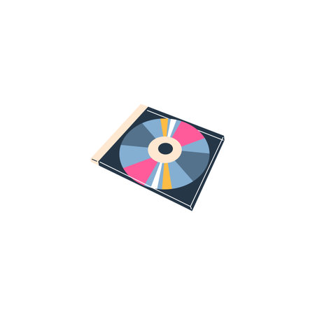 Vector illustration of a 90s-2000s fashion CD. isolated background.